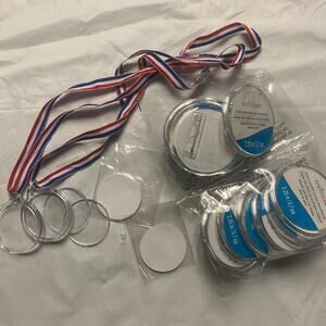 Creatology Insert Your Photo Or Art Pack Of 6 Pin Button Brooch Discs Blank New